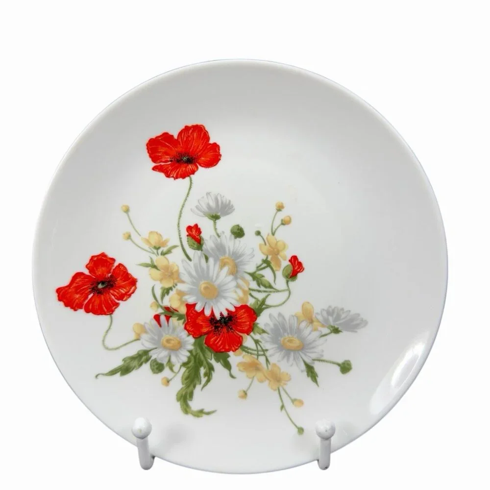 JL Menau Henneberg German Democratic Republic Dish Plate 7inch‎ Plates Set 3 VTG